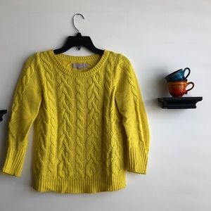 Yellow Loft Quarter Sleeve Sweater